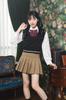 Clearstone Ulzzang Sailor Cosplay Halloween Knit Vest Black x Mocha Black Women's