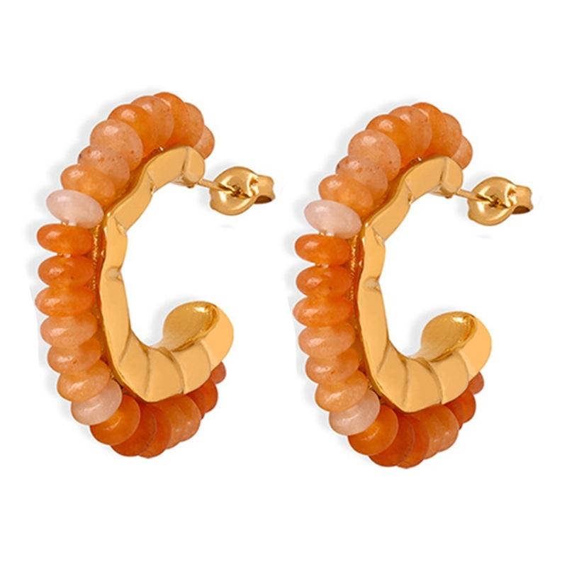 

Серьги с натуральными камнями, богемные серьги, разноцветные серьги, стильные серьги-гвоздики, подходящие для модных женщин и девушек.