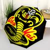 Cobra Kai Fashionable Automatic Opening/Closing Folding Umbrella. Portable and Foldable, Ideal for Gift, Travel, and Daily Use.
