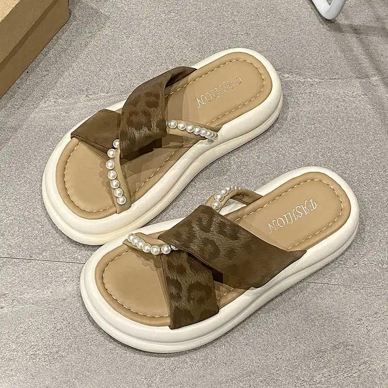 Fashion Round Toe Without Back Sandal Women Flat Luxury Flip Flops Slide Shoes For The Beach Sneakers Sports Sport Best Sellers
