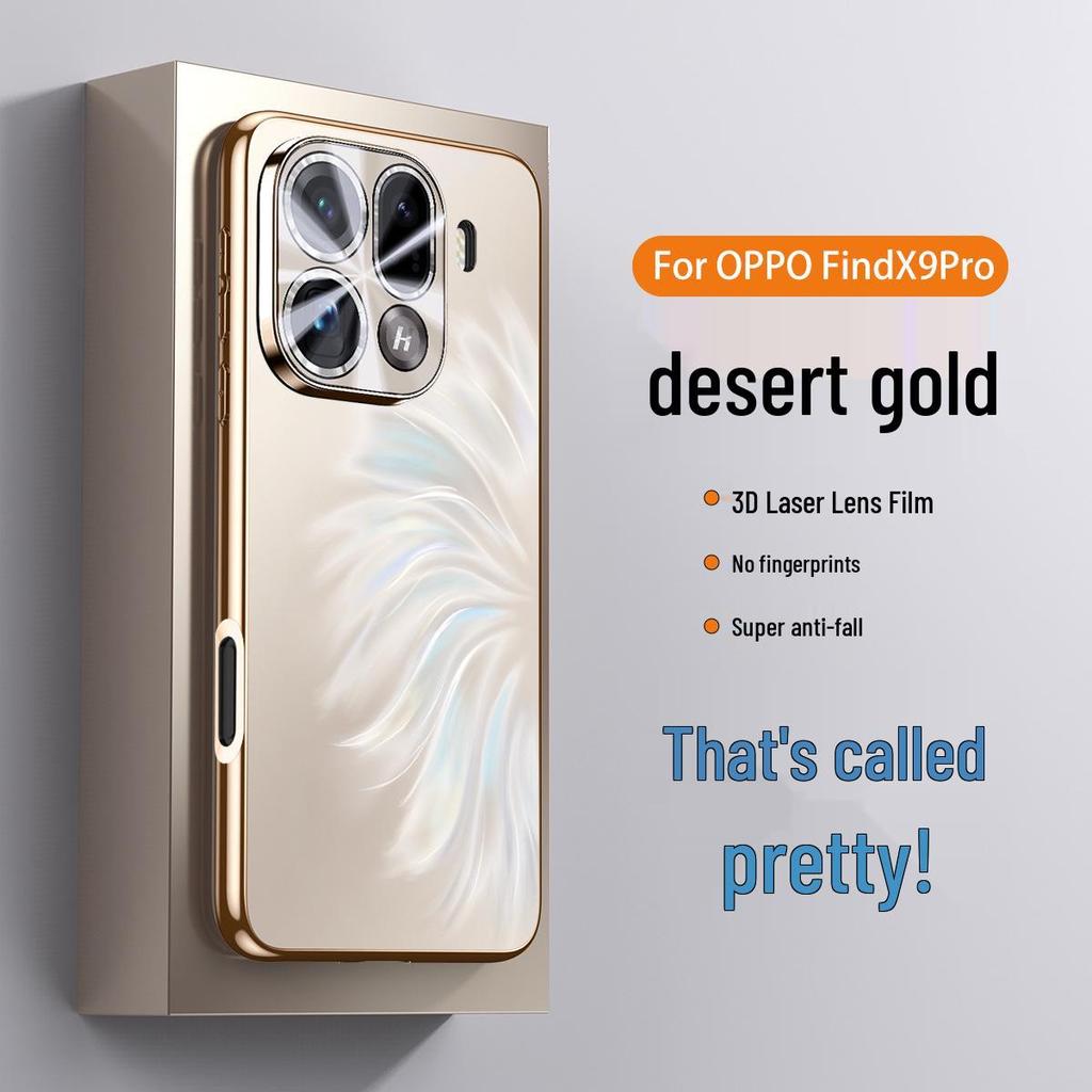 Mermaid Princess Electroplated Phone Case for OPPO Find X9 Pro, Light Luxury, Full Lens Coverage, Anti-Drop, Reno14 Hard Shell