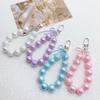 Handmade UV Beaded Keychain with Bowknot Phone Charm Keyring Bag Pendant Perfect for Phones and Handbag Purses Wallet