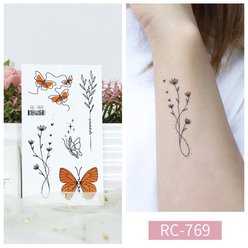 Butterfly Tattoo Stickers: Small, Fresh, Waterproof, Retro Black & White, Temporary Hand Designs