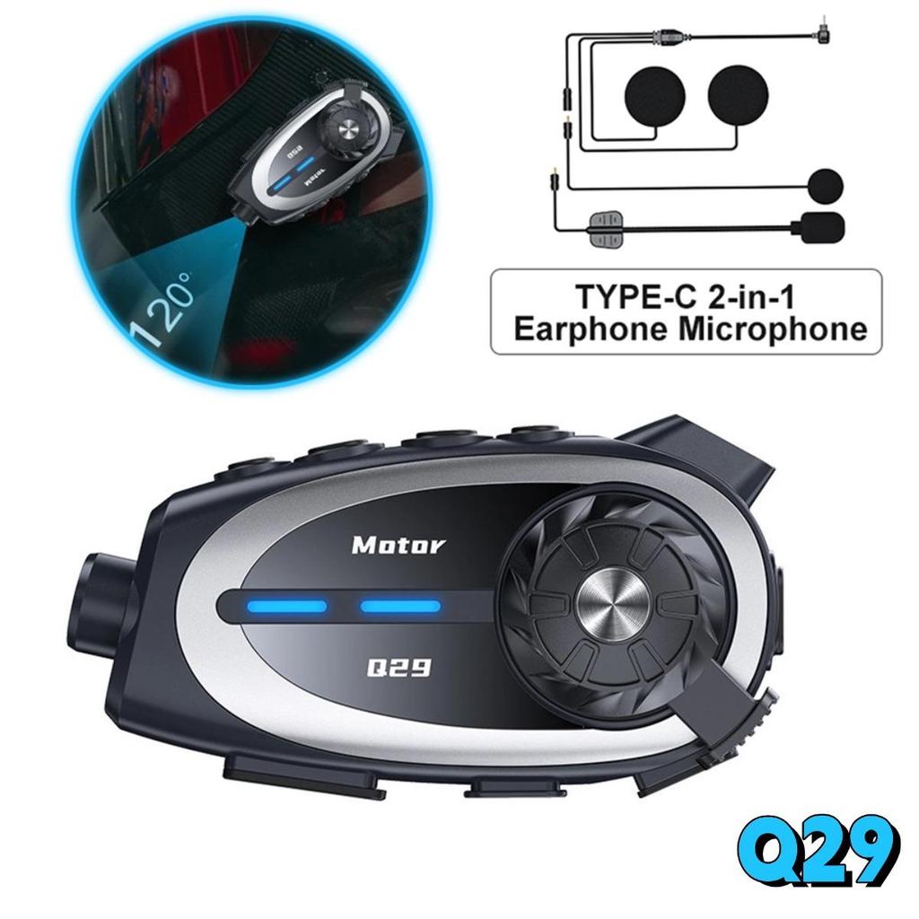 Cască de motocicletă Bluetooth interfon 2 în 1 multi-scenă mixtă de partajare a muzicii IP65 impermeabil interfon distanță 500 de metri căști pentru casca de motocicletă