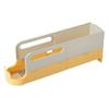 Gravity-Feed Can Organizer For Refrigerator Space-Saving Dual-Layer Dispenser Rack Holds 5 Cans Clear PET Beverage Storage