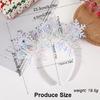 Glittering Rhinestones Snowflake Headband for Women and Girls White Headwear Hair Accessory for Christmas and Winter Fun