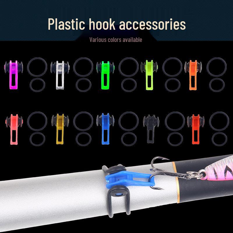 10x Anti-Snag Colorful Fishing Hook Set: Includes Hard & Soft Baits, Rod Hook Setter, & Accessories