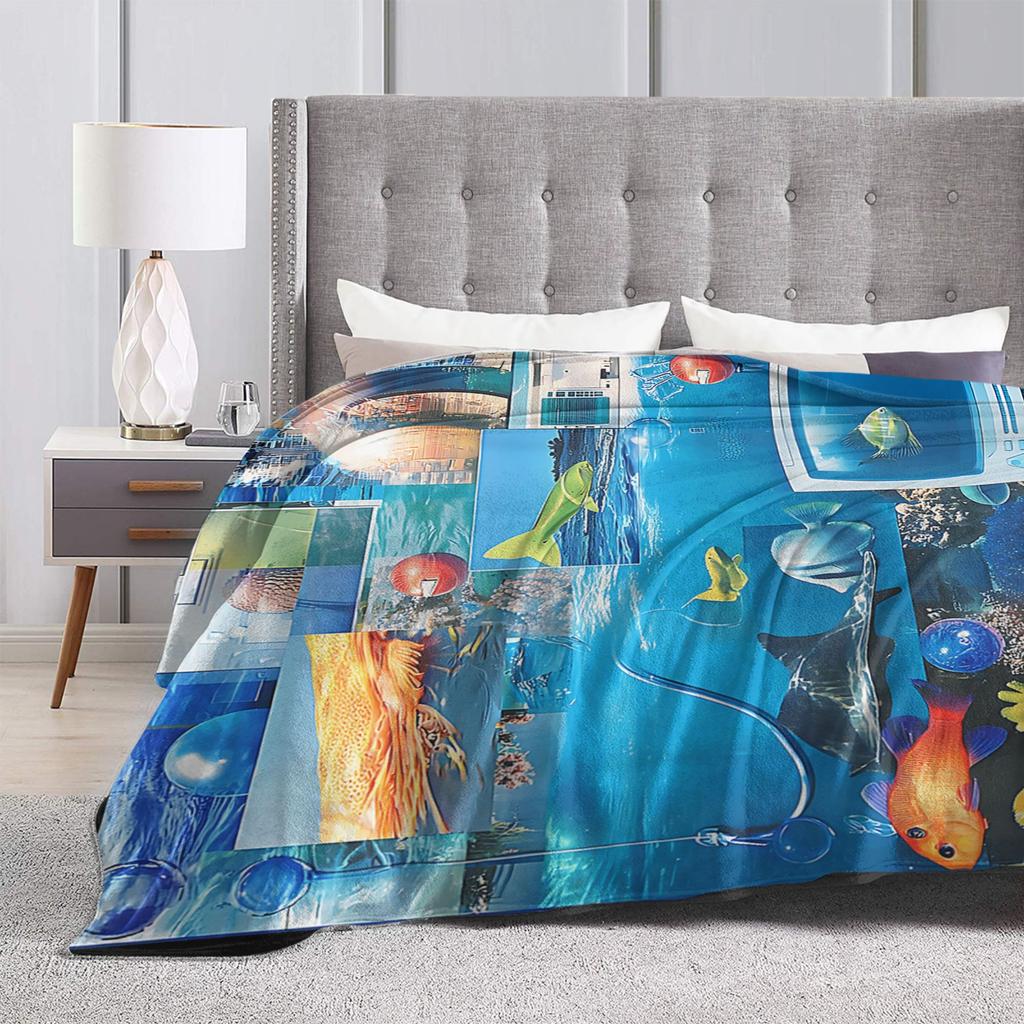 Frutiger Aero Retro Y2K Grunge Super Weiche Decke Camping Plüsch Bettwäsche Überwürfe Wohnzimmer Flanell Bettüberwurf Sofabettbezug