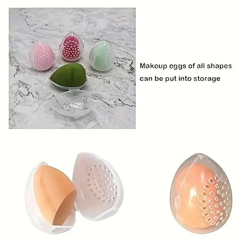Leere Aufbewahrungsbox für Make-up-Schwämme, eiförmige Kosmetikquaste, Organizer-Rack, tragbarer Make-up-Mixer-Halter, Ständer, Trockenbox