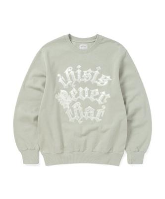 Thisisneverthat Fortuna Applique Crewneck Stone