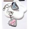 Stylish Love Heart Pendant Bowknot Keychain Accessory Stylish Key Holder for Women Sturdy Alloy Car Key Pendant