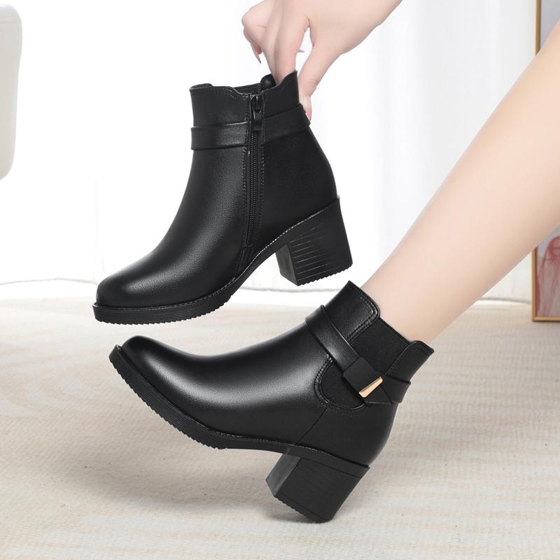 Fashion AIYUQI Women Dress Boots 2025 New Genuine Leather Women Ankle Boots Large Size Natural Wool Women Winter Boots Shoes