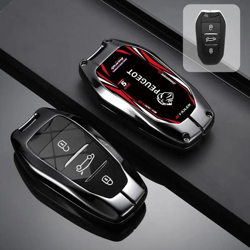

Car Sticker 2025 Hot Car Smart Remote Key Case Cover Shell Holder Keychain For Peugeot 2008 3008 4008 5008 308 408 508 Auto Key