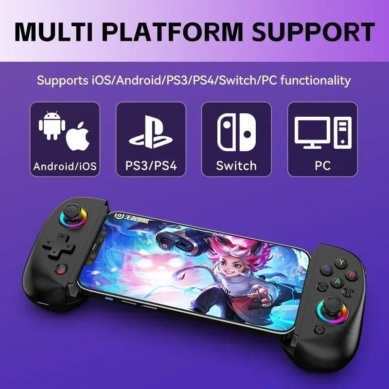 Wireless-Controller mit Dual-Vibration-Gamepad mit Griff für Switch/Android/IOS/PS3/PS4/Win10-PC