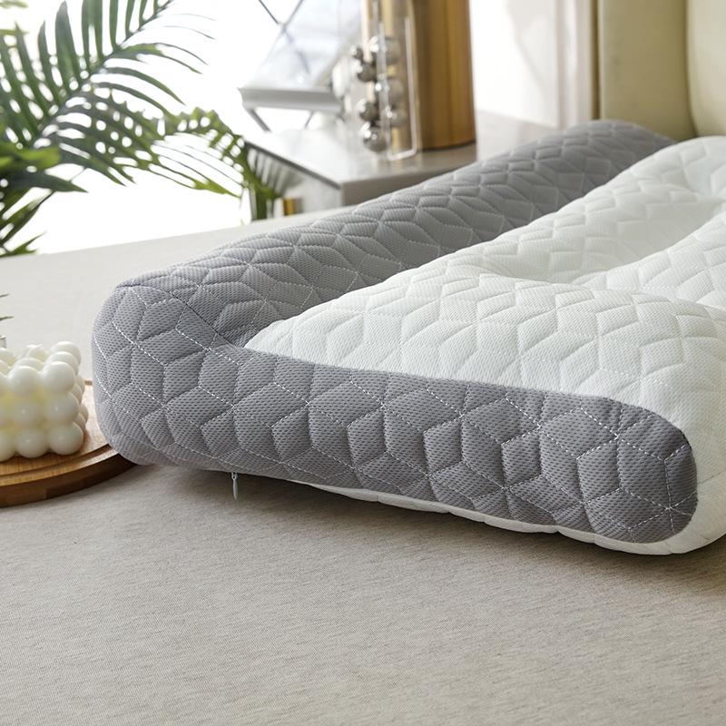 Latex Anti-Slip Neck Support Pillow for Adults - Partitioned Design