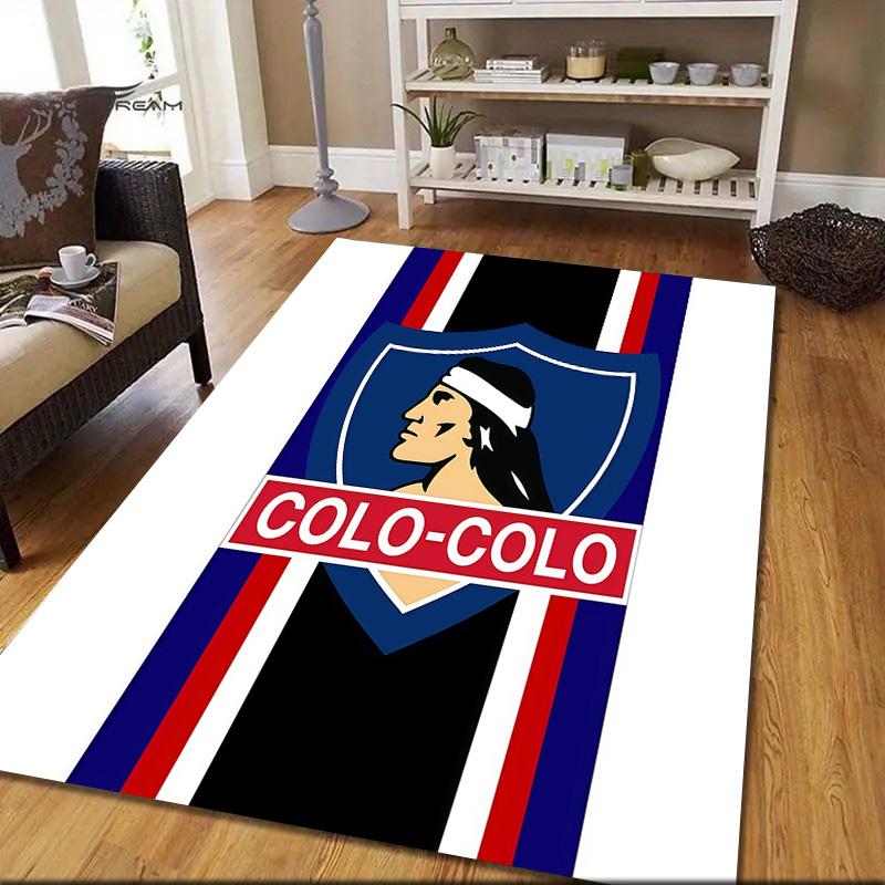 CSD Colo‑Colo Flannel Pattern Square Carpet,Area Rug,Carpet Rug for Living Room Bedroom Sofa Playroom Decor,Non-slip Floor Mat