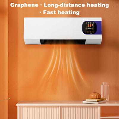 Wall-Mounted Bedroom Heater Temperature Adjustable Remote Control Silent Operation Energy-efficient Portable Heater