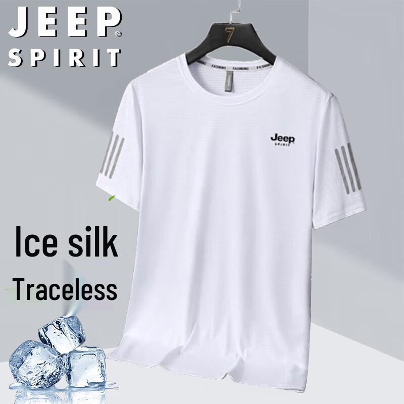 

JEEP SPIRIT Men s Ice Silk Breathable T-Shirt 4XL