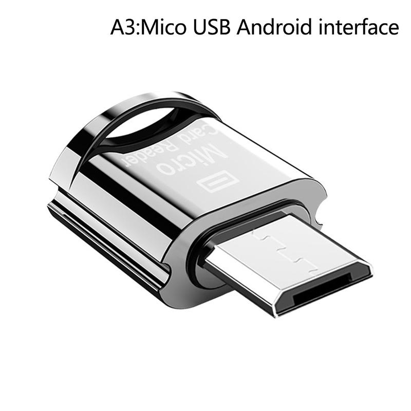 Høyhastighetskortleser Micro-Usb/Type-C minnekortleser Tf Micro-Sd Otg