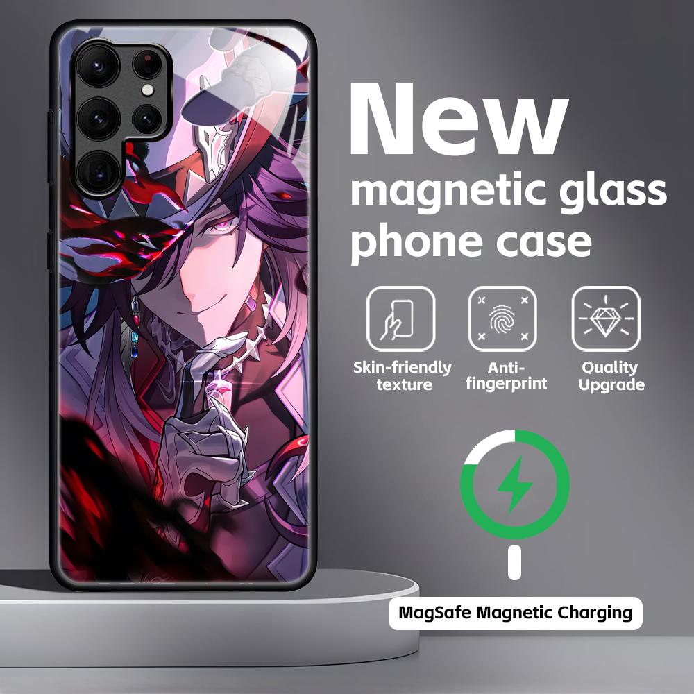 Honkai Star Rail Ashveil  Phone Case For Samsung S26 S25 S24 S23 S22 S21 Plus Ultra Note20 Glass Magnetic Case