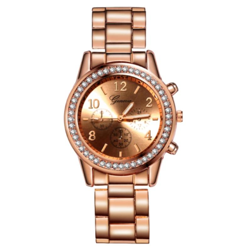New Fashion Women Diamond Rose Gold Watch Luxury Reloj Mujer Wristwatch Female Casual Stainless Steel Quartz Watches Clock