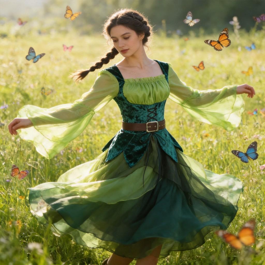 The Wizard Of Oz Fantasy Elf Gown For Cosplay Events And Halloween Celebrations