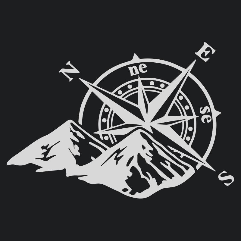 

HungMieh 16,6x12,7 см горный компас автомобильные наклейки забавные виниловые наклейки для стайлинга автомобилей мото-мотоциклы серебряный