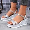 Fashion 2025 New Summer Women Wedges Sandals Fashion Solid Color Shoes for Women High Heels Platform Designer Sandals Zapatos De Mujer