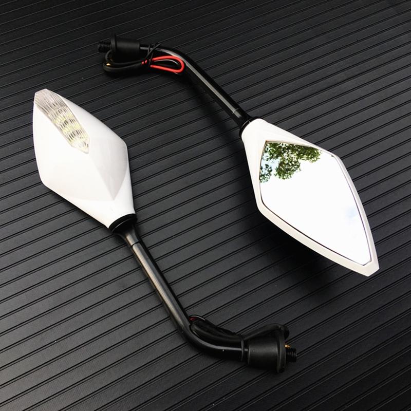 1 Pair Motorcycle Rearview Mirror Scooter Motocross Rearview Mirrors Electrombile Back Side Convex Mirror 10mm Universal