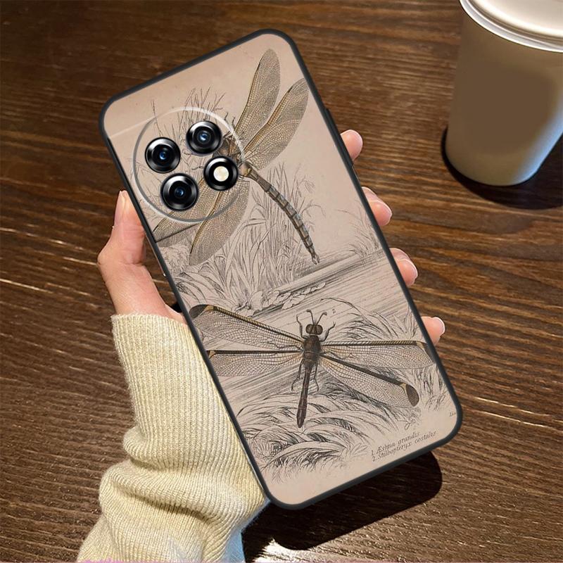 Dragonfly Pattern For OnePlus 15 13 12 11 15R 13R 12R 8T 10T 13T Case For OnePlus Nord 5 CE 2 3 4 Lite N20 N30