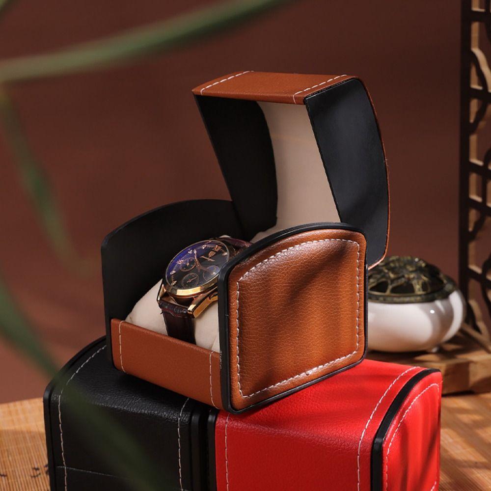 High Quality Portable Wrist Watches Holder Container Case Watch Box Storage Box Gift Case
