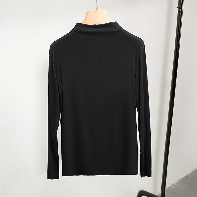 Silkbay Women's Slim-Fit Mock Neck Long Sleeve T-Shirt