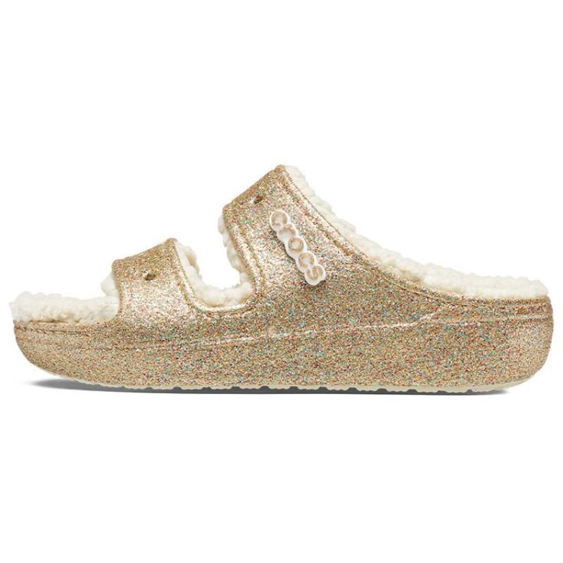 Crocs Classic Clogs EVA Cozzzy Glitter Sandals 'Multi Gold' Women's