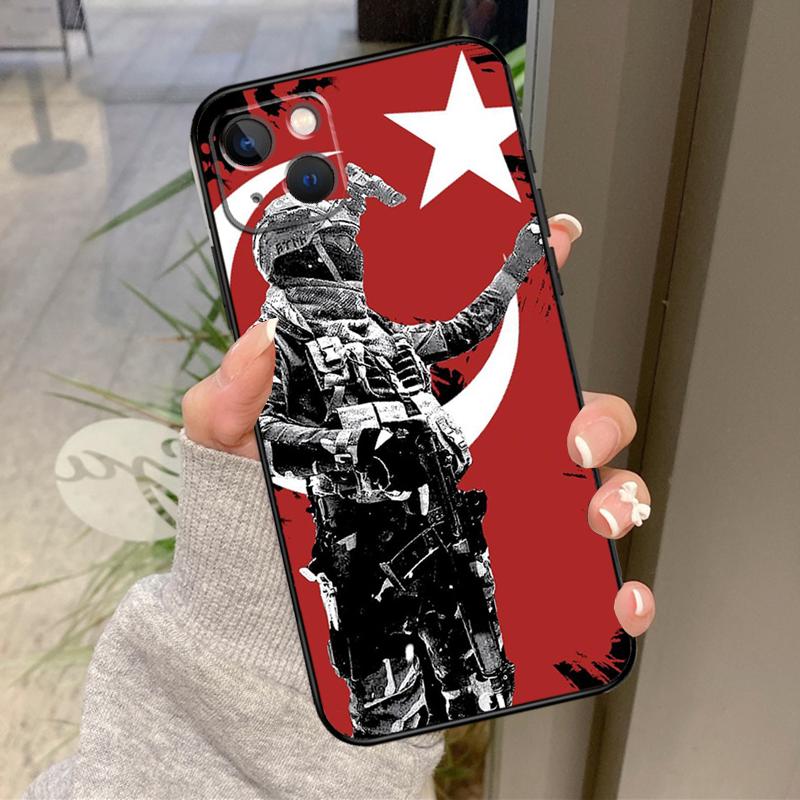 Türkei Türkische Flagge Hülle Für iPhone 17 Air 16 15 14 13 11 12 Pro Max Plus 12 13 Mini 16e 17 Pro Max Rückseite