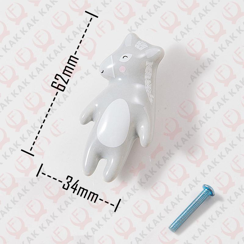 KAK Ceramic Furniture Knobs and Handles Cartoon Colorful Cabinet Knobs for Kids Room Kitchen Handle Door Hardware