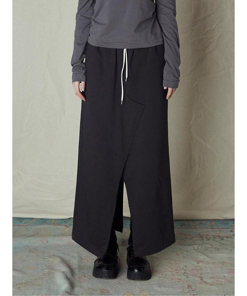 Saendeusaundeu (Women) Sweat Long Skirt Navy