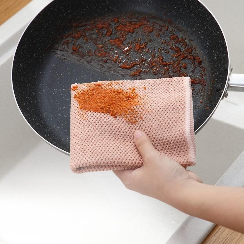 The Multi-functional Corn Kernel Dishcloth Kitchen Rag and Lazy Rag Do Not Shed Fibers and Are Easy To Clean