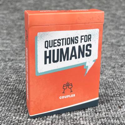 English Version of Questions for Humans Human Questions Couple Dialogue Game Cards Playing Card Toys
