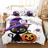 Happy Halloween Bedding Set 3D Digital Printing 2-3 Piece Set (No Core) Suitable for Bedroom Duvet Cover Set Halloween Decor