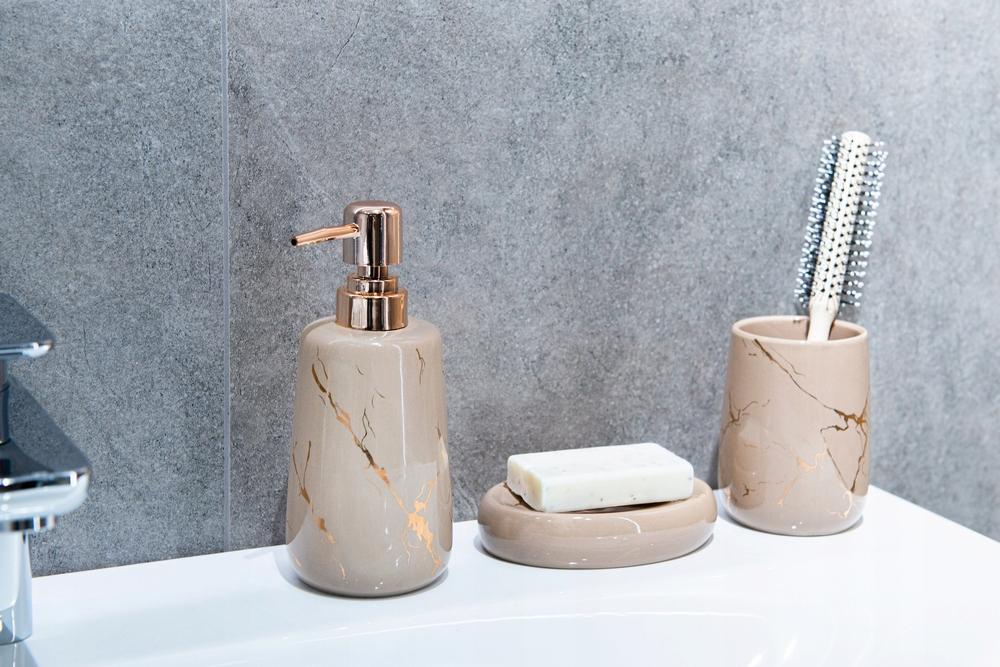 Awd Interior Standing Manual Soap Dispenser 400 Beige, Yellow 1 Pc