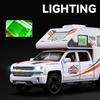 1/32 Chevrolet Silverado Recreational Vehicle RV Alloy Car Model Sound and Light Children's Toy Collectibles Birthday Gift