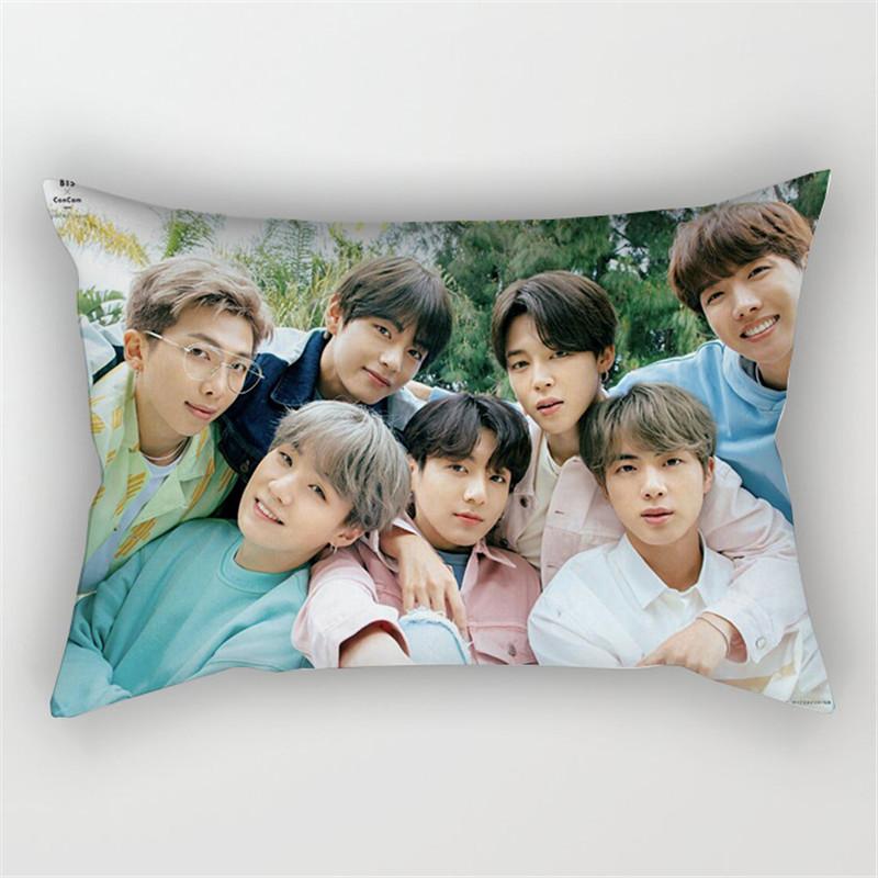 Bangtan Boys Kpop Bts Print Pillowcase Cover Bed Seat Square Pillow Home Cover