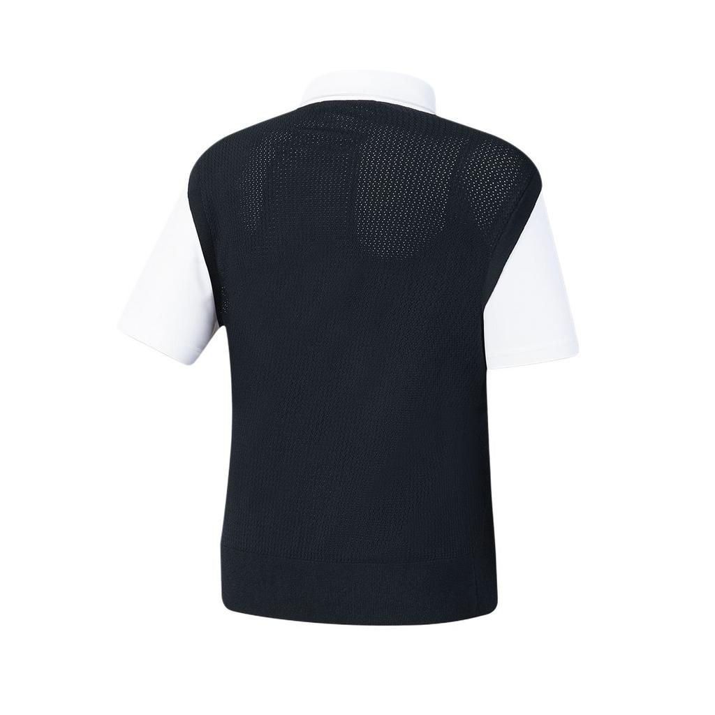 FILA Golf Series Pullover Knitted Polo Short Sleeve Golf Shirt Women tops A11W625411F-NV