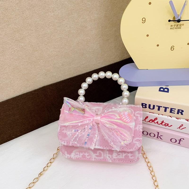 Stylish Charming And Handbag For Girls Featuring Princess Theme And Bow Adorable
