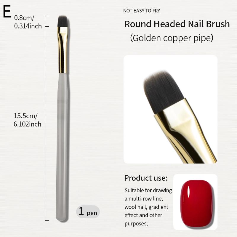 DIY Nail Art Painting Brush Set Acrylic Lines Pen Stripes Grid Flower Butterfly Drawing Watercolor Brushes for UV Gel Manicure