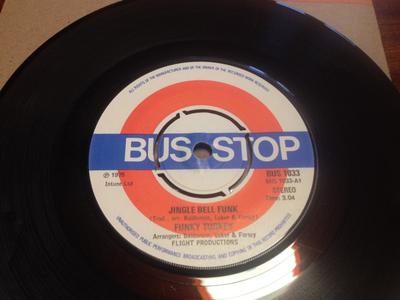 7inch Record FUNKY TURKEY  Jingle Bell Funk BUS1033 Bus Stop 1975 UK SoulFunk Used