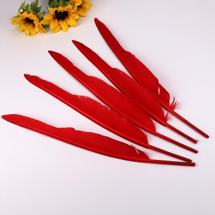 10Pcs Bulk Goose Feathers, 30-35Cm Diy Hunchback Feathers For Pens