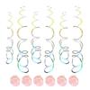 Festival & Birthday Swirl Ceiling Decorations: Hanging PVC Ornament for Windows, Corridors, and More.