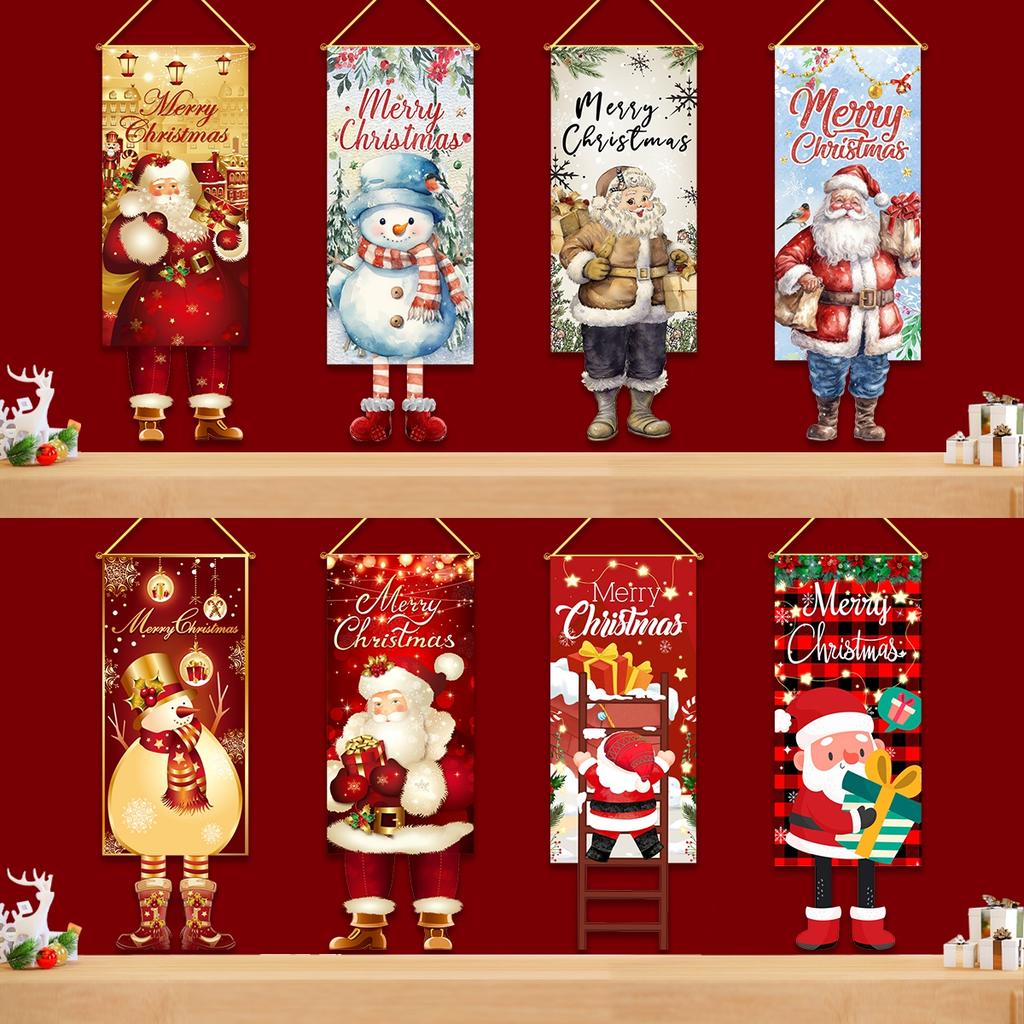 Christmas Hanging Flag Banner Merry Christmas Decor For Home 2025 Xmas Ornament Decor Navidad Kerst Natal Noel NewYear Gift 2025