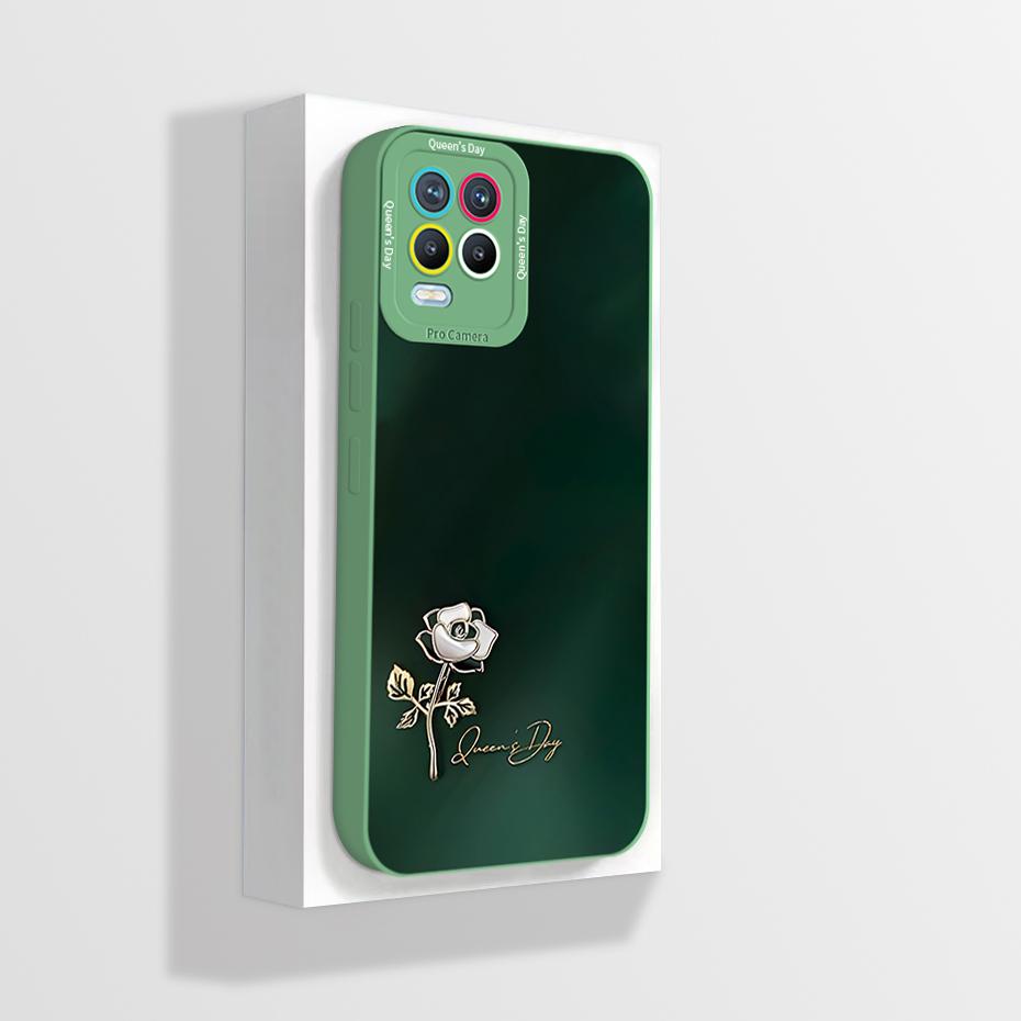 For Realme 8 Case Realme 8 5G Phone Case Realme 8i Case Realme 8 Pro 8s Aesthetic Cartoon Astronaut Square Shockproof Back Cover